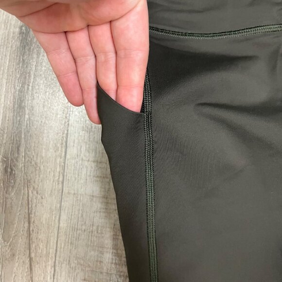 Lululemon Athletic Pace Rival MR Crop Yoga Pants Dark Olive Women’s Size 4 - Picture 5 of 10